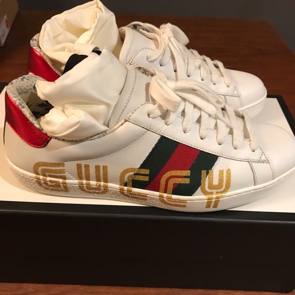 Gucci Ace Sneakers white Authentic US Womens 8 Mens 5.5 - Picture 3 of 9